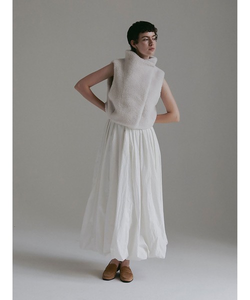 HER.（ハー）の「ワッシャーバルーンマキシスカート（スカート・レディース・チャコールグレー/オフホワイト/ピンク・2/1）」の12枚目の写真