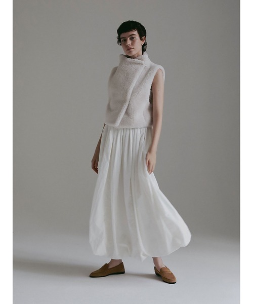 HER.（ハー）の「ワッシャーバルーンマキシスカート（スカート・レディース・チャコールグレー/オフホワイト/ピンク・2/1）」の13枚目の写真