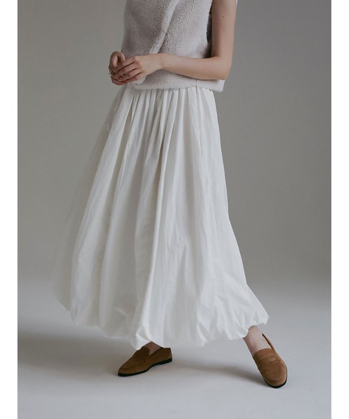 HER.（ハー）の「ワッシャーバルーンマキシスカート（スカート・レディース・チャコールグレー/オフホワイト/ピンク・2/1）」の17枚目の写真