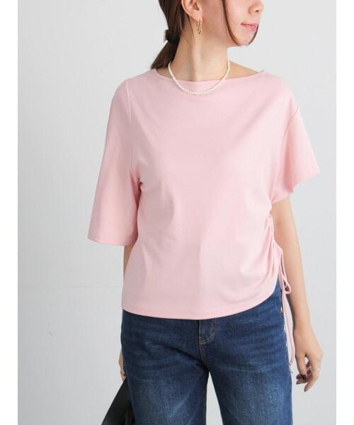 Te chichi(テチチ)の「アシメスリーブプルオーバー(Tシャツ/カットソー・レディース・ピンク/ブラック/ベージュ・F)」の2枚目の写真