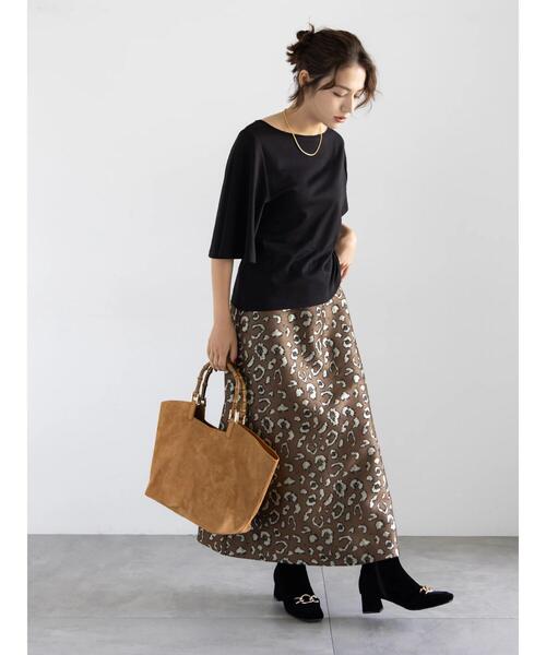 Te chichi(テチチ)の「アシメスリーブプルオーバー(Tシャツ/カットソー・レディース・ピンク/ブラック/ベージュ・F)」の5枚目の写真