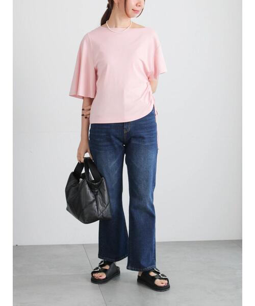 Te chichi(テチチ)の「アシメスリーブプルオーバー(Tシャツ/カットソー・レディース・ピンク/ブラック/ベージュ・F)」の11枚目の写真