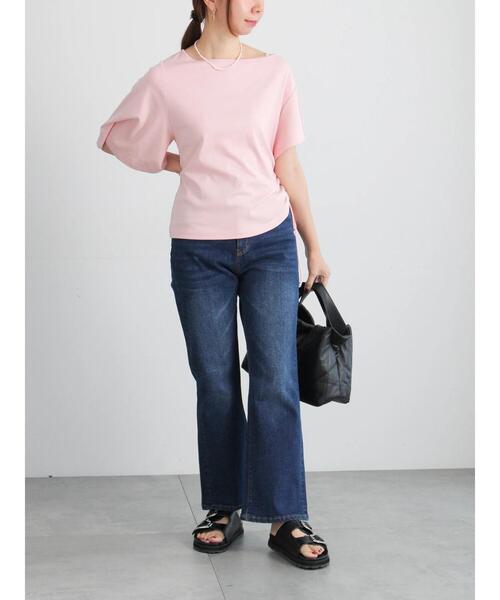 Te chichi(テチチ)の「アシメスリーブプルオーバー(Tシャツ/カットソー・レディース・ピンク/ブラック/ベージュ・F)」の12枚目の写真