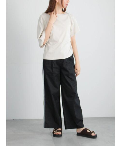 Te chichi(テチチ)の「アシメスリーブプルオーバー(Tシャツ/カットソー・レディース・ピンク/ブラック/ベージュ・F)」の21枚目の写真