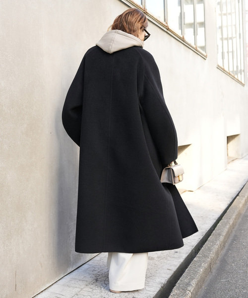 ウールアンゴラ ノーカラーコート（ノーカラーコート）｜Deuxieme