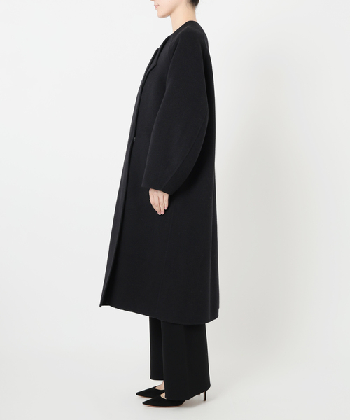 ありんこ様パンツとまとめ買い用 ドゥーズィエムクラス ノーカラーオーバーコート ウールアンゴラ ノーカラーコート（ノーカラーコート）｜Deuxieme
