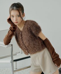 週末セール　美品　タグ付き　GALLEST カラーニット 半袖 パール半袖ニット | ファッション通販サイト NUGU