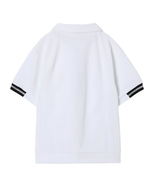 le coq sportif GOLF（ルコックスポルティフゴルフ）の「【le coq sportif GOLF】吸汗/UVカット/ストレッチ半袖カットソー ゴルフウェア（ポロシャツ・レディース・ネイビー/カーキ/レッド/ホワイト・L/M/S/XL）」の5枚目の写真