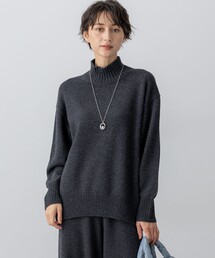 カシミヤブレンド ハイネック ニット