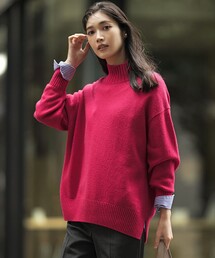 ニット/セーター（レッド/赤色系・タートルネック/ハイネック