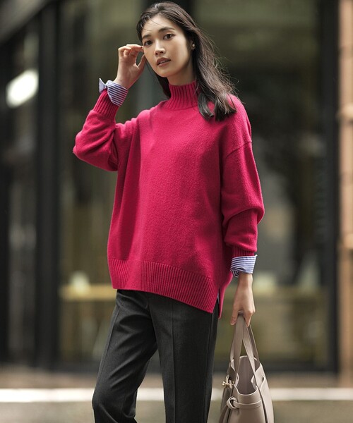 カシミヤブレンド ハイネック ニット（ニット/セーター）｜23区 S