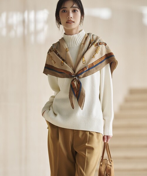 カシミヤブレンド ハイネック ニット（ニット/セーター）｜23区 S