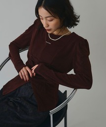 ELLEgirl | フロントスリットシャーリングデザイントップス【ELLEgirl/エルガール】(Tシャツ/カットソー)