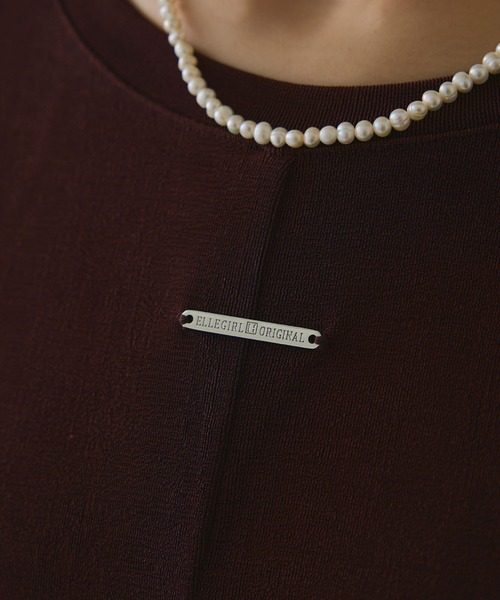 ELLEgirl（エルガール）の「フロントスリットシャーリングデザイントップス【ELLEgirl/エルガール】（Tシャツ/カットソー・レディース・ブラウン/レッド・FREE）」の21枚目の写真