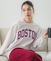 Tースウェット　ワッペンビッグシルエット