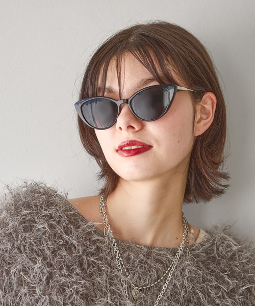 niko and...（ニコアンド）の「オリジナルキャッツアイ伊達メガネ＆サングラス（メガネ・レディース・グレー/ブラック・FREE）」の2枚目の写真