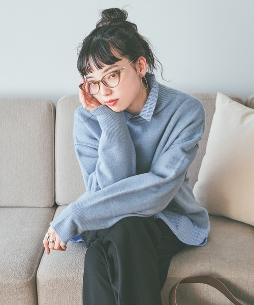 niko and...（ニコアンド）の「オリジナルキャッツアイ伊達メガネ＆サングラス（メガネ・レディース・グレー/ブラック・FREE）」の3枚目の写真