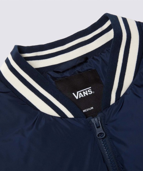 VANS(バンズ)の「ダウン ボンバージャケット / DOWN BOMBER JACKET dress blues VN000FDCLKZ1(ダウンジャケット/コート・メンズ・ネイビー・MEDIUM)」の3枚目の写真