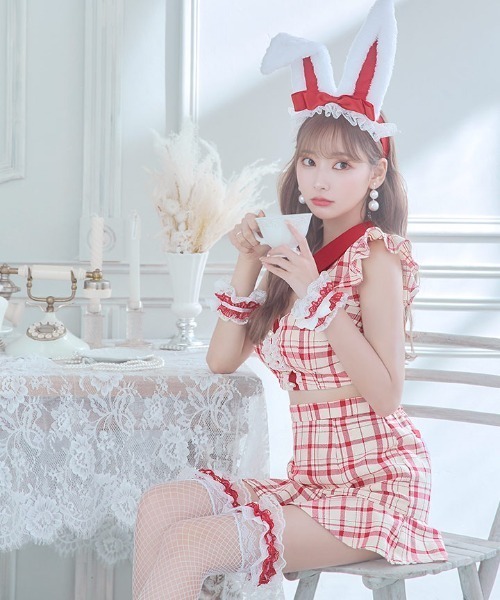 チェックバニーセットアップ 【コスプレ6点セット】