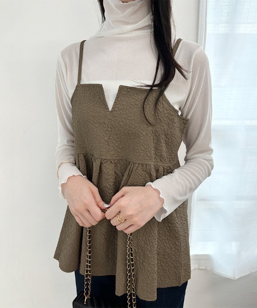 ONEP STAR(ワンピスター)の「タートルネックシアートップス(Tシャツ/カットソー・レディース・ブルー系その他/グレー/オフホワイト/ブラック・MEDIUM)」の9枚目の写真
