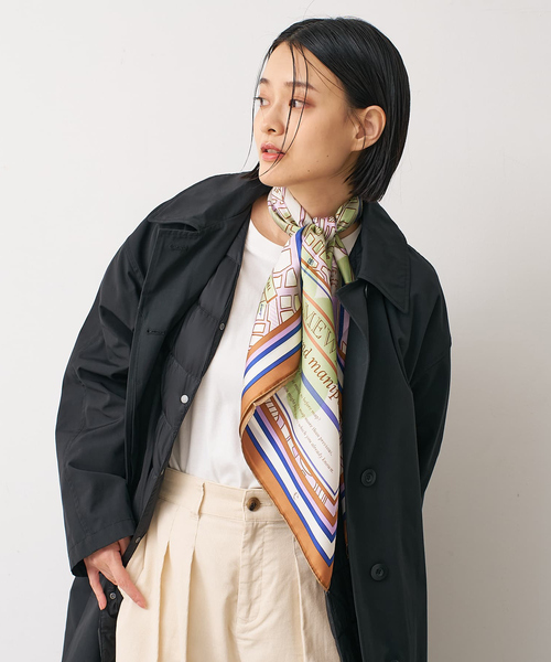 manipuri（マニプリ）の「【manipuri/マニプリ】コラージュサムウエア88　シルクスカーフ（ストール/ショール・レディース・ライム/イエロー/ブルー・フリー）」の5枚目の写真