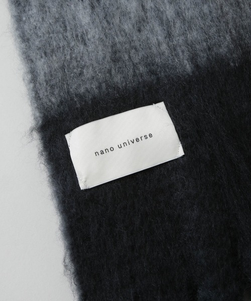 NANO universe（ナノユニバース）の「ボリュームチェックマフラー（マフラー・レディース・ブルー/ブラック/ベージュ・FREE）」の7枚目の写真