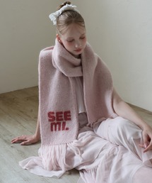 Seemi. byNICECLAUP( シーミーバイナイスクラップ)の【Seemi.】ロゴ入りマフラー(マフラー)