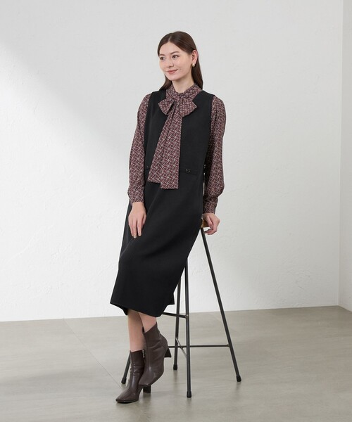 amaca(アマカ)の「【Anniversary Piece】【LIBERTY】Ribbon Medallion blouse(シャツ/ブラウス・レディース・ダークネイビー/ワイン・38/40)」の8枚目の写真