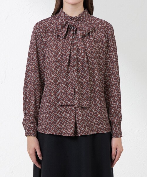 amaca(アマカ)の「【Anniversary Piece】【LIBERTY】Ribbon Medallion blouse(シャツ/ブラウス・レディース・ダークネイビー/ワイン・38/40)」の9枚目の写真