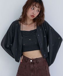 archives(アルシーヴ)のフラワー刺繍ニットCDアンサンブル(アンサンブル)