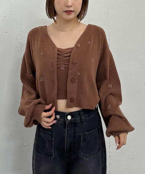 archives(アルシーヴ)の「フラワー刺繍ニットCDアンサンブル(アンサンブル・レディース・チャコールグレー/グレー/モカ/アイボリー・MEDIUM)」の20枚目の写真