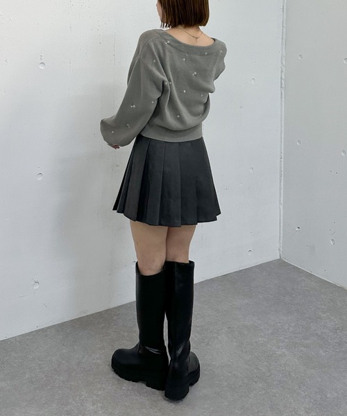 archives(アルシーヴ)の「フラワー刺繍ニットCDアンサンブル(アンサンブル・レディース・チャコールグレー/グレー/モカ/アイボリー・MEDIUM)」の19枚目の写真
