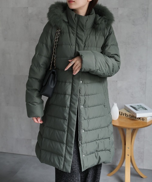 sakishimatokyo（サキシマトーキョー）の「＜sakishimatokyo premium＞【プレミアムダウン使用】Aライン フォックスファーダウンコート（ダウンジャケット/コート・レディース・ブラウン/ベージュ/ネイビー/ブラック/カーキ・MEDIUM/LARGE）」の4枚目の写真