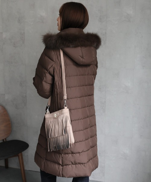 sakishimatokyo（サキシマトーキョー）の「＜sakishimatokyo premium＞【プレミアムダウン使用】Aライン フォックスファーダウンコート（ダウンジャケット/コート・レディース・ブラウン/ベージュ/ネイビー/ブラック/カーキ・MEDIUM/LARGE）」の13枚目の写真