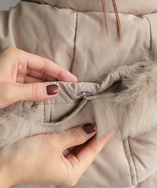 sakishimatokyo（サキシマトーキョー）の「＜sakishimatokyo premium＞【プレミアムダウン使用】Aライン フォックスファーダウンコート（ダウンジャケット/コート・レディース・ブラウン/ベージュ/ネイビー/ブラック/カーキ・MEDIUM/LARGE）」の22枚目の写真