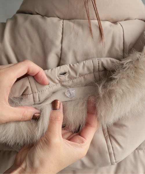 sakishimatokyo（サキシマトーキョー）の「＜sakishimatokyo premium＞【プレミアムダウン使用】Aライン フォックスファーダウンコート（ダウンジャケット/コート・レディース・ブラウン/ベージュ/ネイビー/ブラック/カーキ・MEDIUM/LARGE）」の16枚目の写真