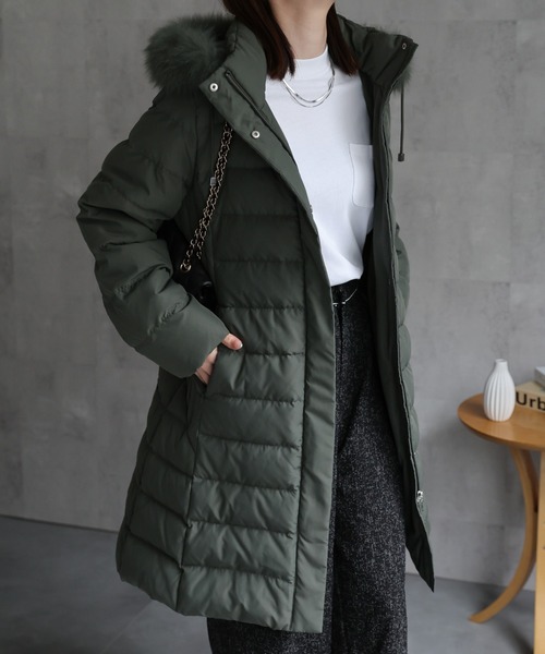 sakishimatokyo（サキシマトーキョー）の「＜sakishimatokyo premium＞【プレミアムダウン使用】Aライン フォックスファーダウンコート（ダウンジャケット/コート・レディース・ブラウン/ベージュ/ネイビー/ブラック/カーキ・MEDIUM/LARGE）」の11枚目の写真