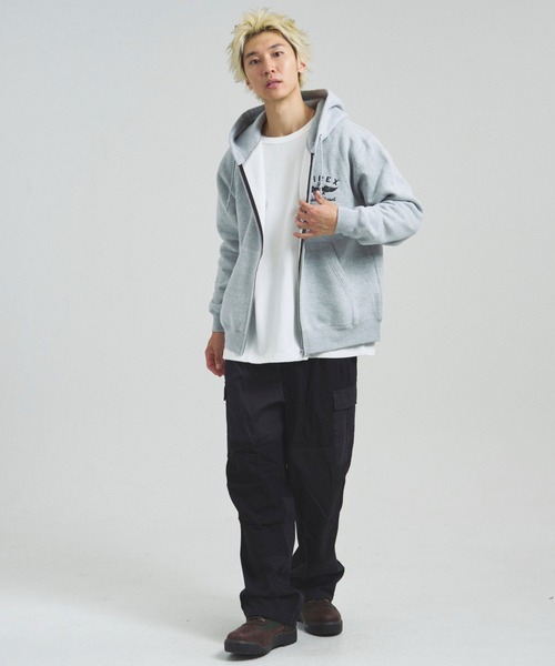 AVIREX（アヴィレックス）の「AVIREX -VARSITY LOGO SWEAT PARKA（パーカー・メンズ・ナチュラル/ブラック・XL/L/M）」の6枚目の写真