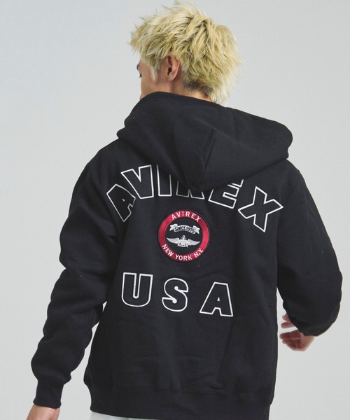 AVIREX（アヴィレックス）の「AVIREX -VARSITY LOGO SWEAT PARKA（パーカー・メンズ・ナチュラル/ブラック・XL/L/M）」の21枚目の写真