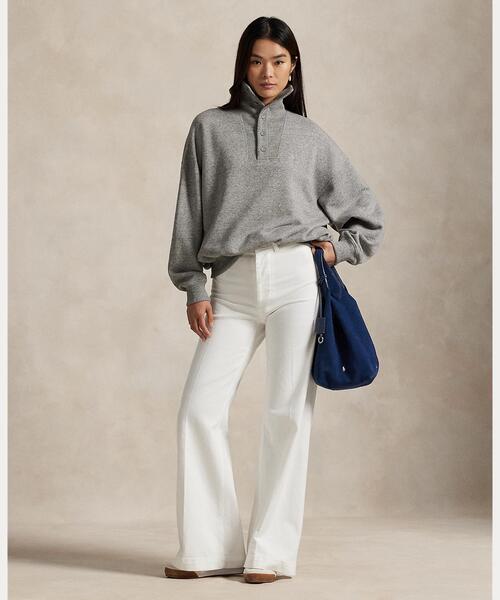 トップス Ralph Lauren クラシック フィット インディゴ オックスフォード ポップオーバー