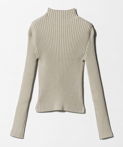 セール】＜AMOMENTO＞RIBBED HIGH NECK ZIP UP/カーディガン