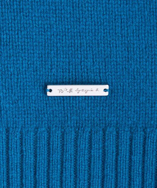 To b. by agnes b.（トゥービーバイアニエスベー）の「ウール リブ カフス ニット プルオーバー（ニット/セーター・レディース・ブルー・FREE）」の6枚目の写真