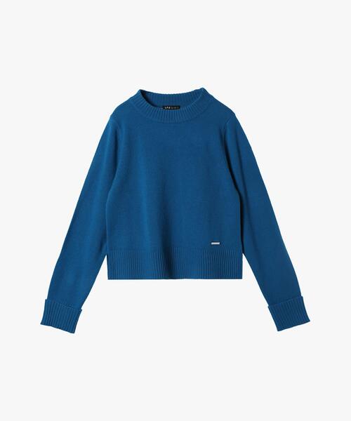 To b. by agnes b.（トゥービーバイアニエスベー）の「ウール リブ カフス ニット プルオーバー（ニット/セーター・レディース・ブルー・FREE）」の2枚目の写真