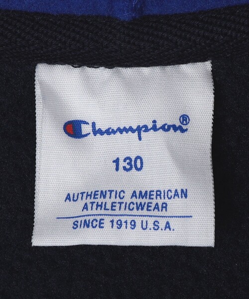 Champion(チャンピオン)の「Champion:〈洗濯機可能〉フリース ジップ フード ジャケット<KIDS>(ブルゾン・キッズ・ブラック/ネイビー・140/150/130)」の9枚目の写真