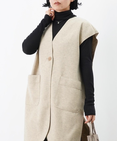 LUCA/LADY LUCK LUCA(ルカ/レディラックルカ)の「LC/LLL ウールシルクタートル(Tシャツ/カットソー・レディース・グリーン/ブラック/オフホワイト・FREE)」の4枚目の写真