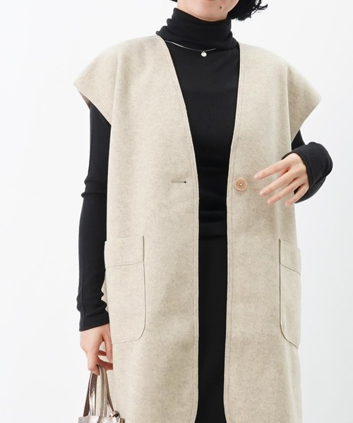 LUCA/LADY LUCK LUCA(ルカ/レディラックルカ)の「LC/LLL ウールシルクタートル(Tシャツ/カットソー・レディース・グリーン/ブラック/オフホワイト・FREE)」の10枚目の写真