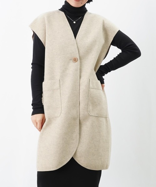 LUCA/LADY LUCK LUCA(ルカ/レディラックルカ)の「LC/LLL ウールシルクタートル(Tシャツ/カットソー・レディース・グリーン/ブラック/オフホワイト・FREE)」の6枚目の写真