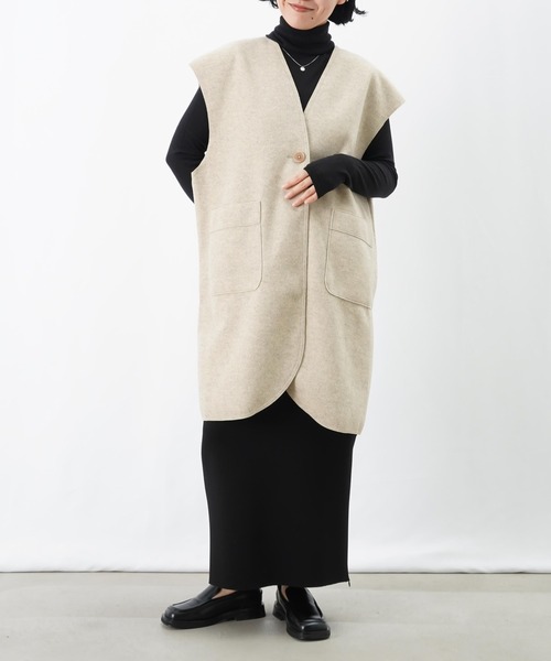 LUCA/LADY LUCK LUCA(ルカ/レディラックルカ)の「LC/LLL ウールシルクタートル(Tシャツ/カットソー・レディース・グリーン/ブラック/オフホワイト・FREE)」の5枚目の写真