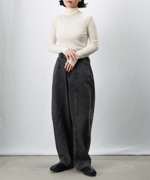 LUCA/LADY LUCK LUCA(ルカ/レディラックルカ)の「LC/LLL ウールシルクタートル(Tシャツ/カットソー・レディース・グリーン/ブラック/オフホワイト・FREE)」の14枚目の写真