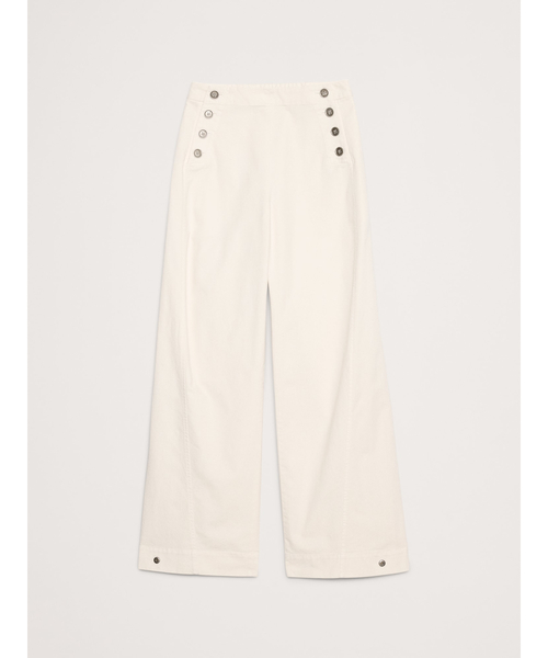 Banana Republic（バナナリパブリック）の「ハイライズ ストレッチキャンバス セーラーパンツ（その他パンツ・レディース・ネイビー/アイボリー・2/8/0/6/4）」の11枚目の写真